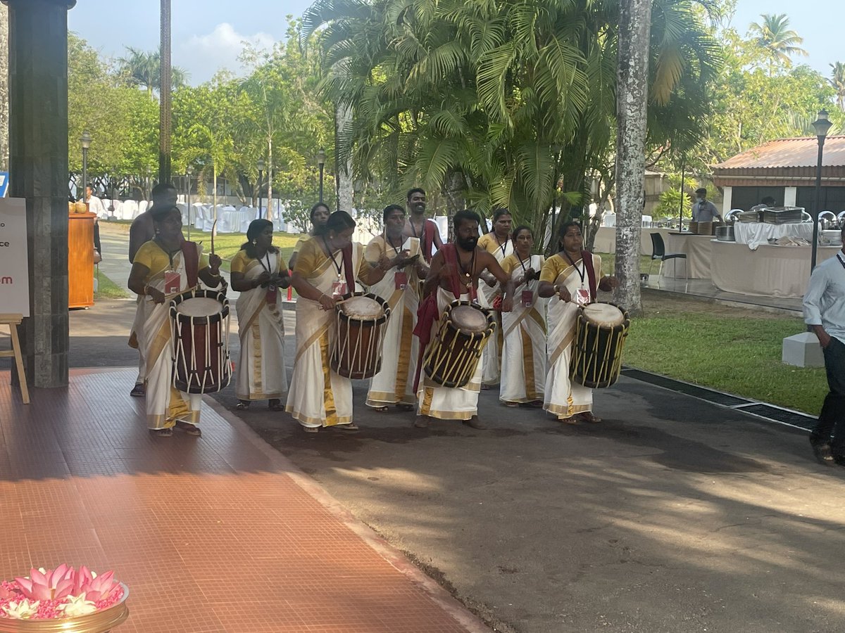 Shikha_sh's tweet image. A traditional start to the #G20 Sherpa Summit. Fascinating to see women playing drums and the overall energy #LifeatAWS