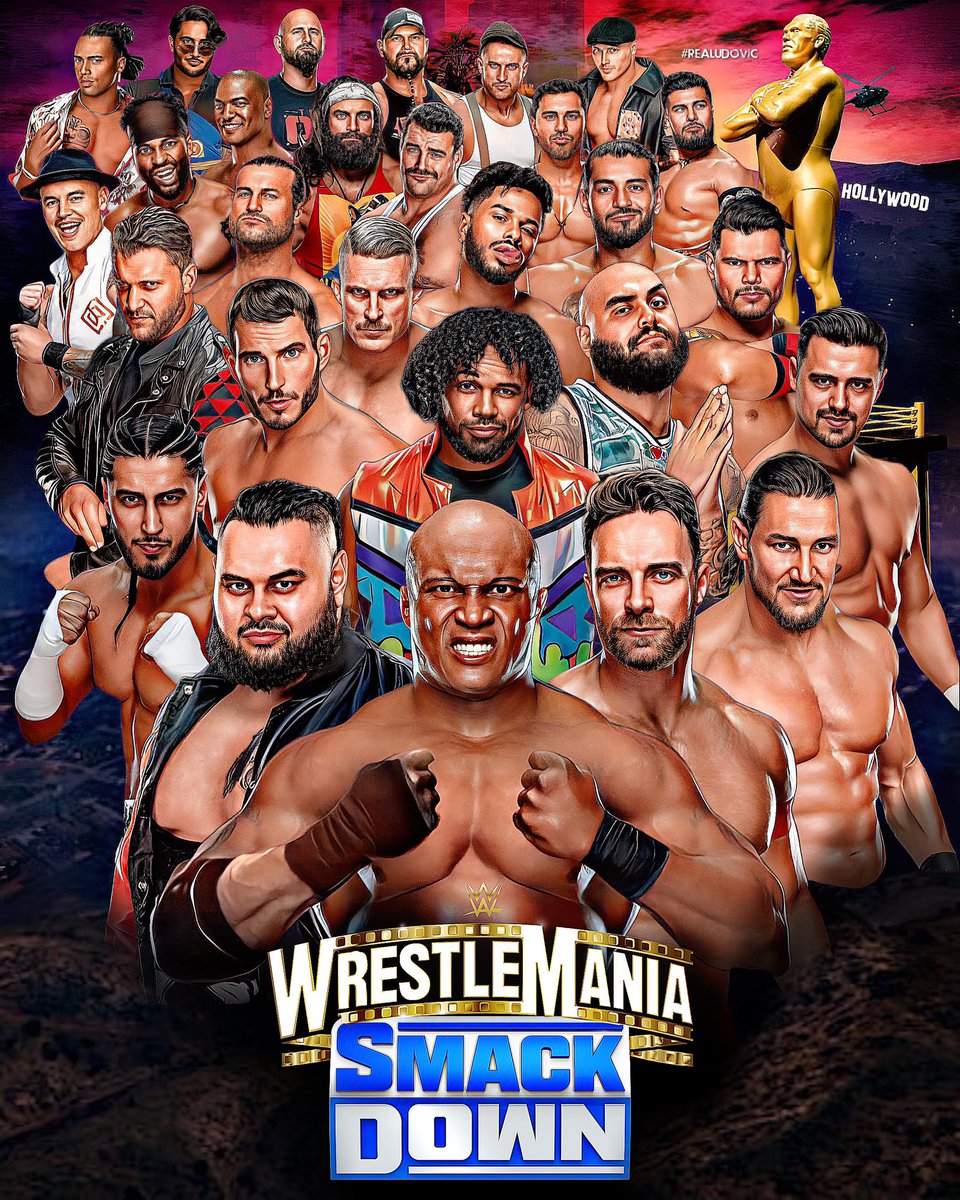 THIS FRIDAY on #Wrestlemania : #Smackdown don’t miss André The Giant Memorial Battle Royal 🇫🇷🔥

with : @fightbobby @BRONSONISHERE @AliWWE @RealLAKnight @MadcapMoss @AngelGarzaWwe @humberto_wwe @AJFrancis410 @tehutimiles @MACEtheWRESTLER @KSAMANNY @EscobarWWE & many more !