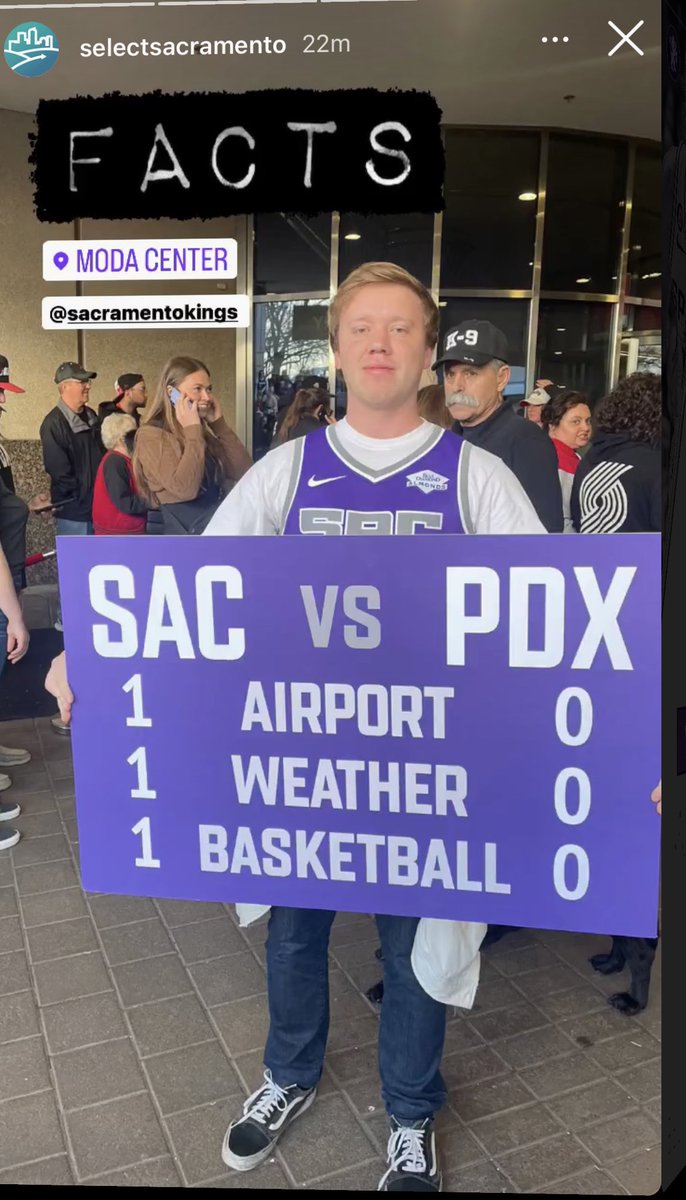 Let’s go <a href="/SacramentoKings/">Sacramento Kings</a>! 💜👑 @selectsac Pierce Davis traveling to Portland bringing the energy for #Sacramento. 🙌

#lightthebeam #SacramentoProud