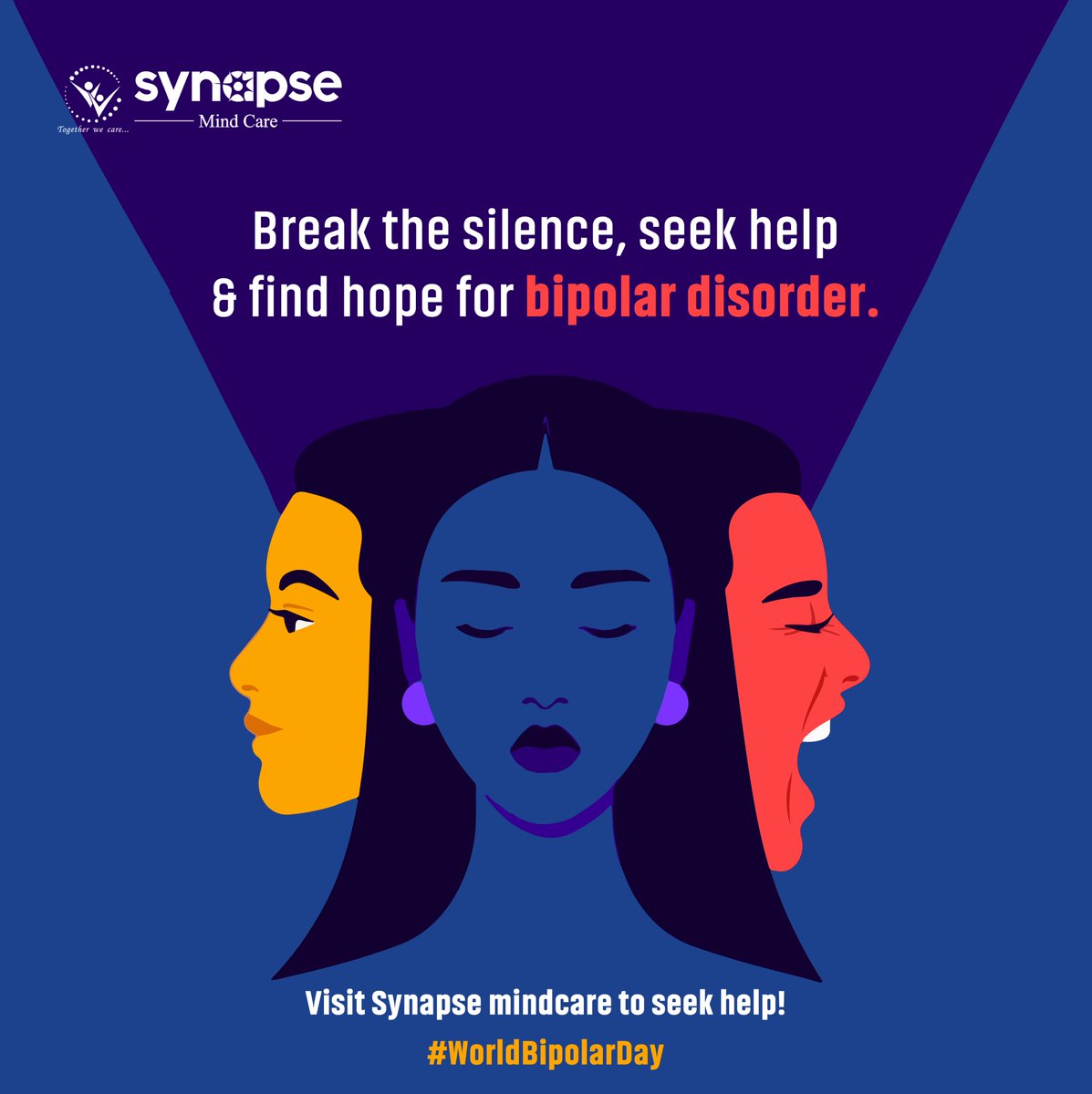 Remember, you are not alone in this journey. Let's stand together and raise awareness for bipolar disorder.☮✅💯
.
.
.
#trending #bipolar  #worldbipolarday #bipolarawareness #mentalhealth #stress #management #mentalhealthawareness #bipolardepression #endthestigma #selfcare #love