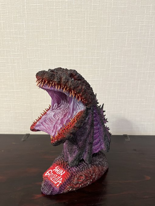 ガレージキット製作No.8KOC-TOKYO『シン・ゴジラ覚醒バージョンヘッド』完成上顎　キャラクター赤→ジャーマン灰→