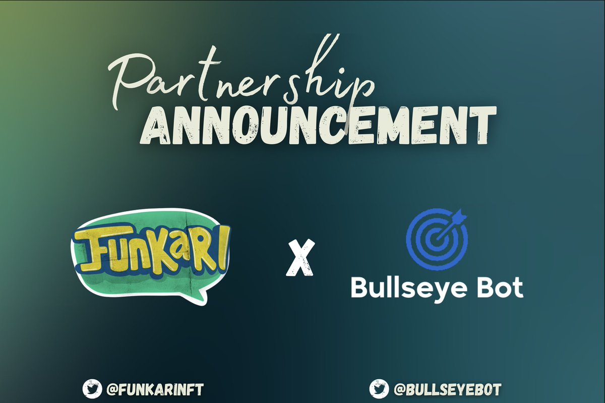 FunkariNft's tweet image. Excited to announce our profit bot partnership with @BullseyeBot. All funkari holders now have access to the profit bot 🙌