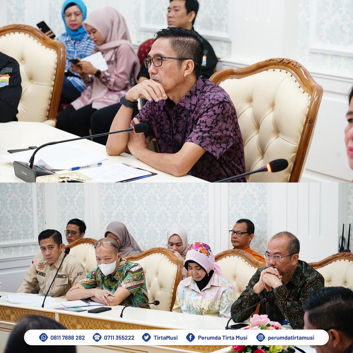 TirtaMusi's tweet photo. Kamis, 30 Maret 2023.

Pagi hari ini, Perumda Tirta Musi yakni Direktur Utama, Bapak Andi Wijaya Adani menghadiri Rapat Audiensi dengan KIAT (Kemitraan Indonesia Australia untuk Infrastruktur) terkait sosialisasi PCSP (Palembang City Sanitation Project) https://t.co/v8KZU54MCB