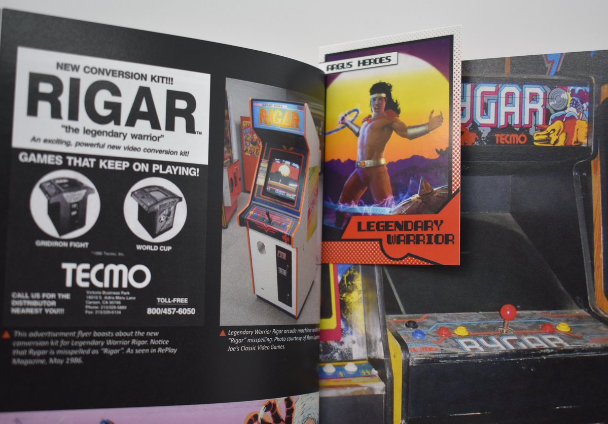 RetroGameBooks's tweet photo. 📘 GIVEAWAY: Original proof for The Complete History of Rygar, plus 5 cards &amp; 2 stickers.

Comment with the name of a retro game that you think is underrated. 

w/ 100 retweets I'll throw in a few surprise items

Ends April 5th.

https://t.co/ln1k3a8IpX https://t.co/StpzxyEFji