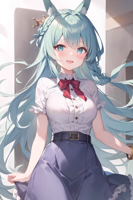 めっちゃ遅れちゃったけど、メジロアルダン誕生日おめでとう!私服風#メジロアルダン生誕祭2023#AIイラスト #AIart 