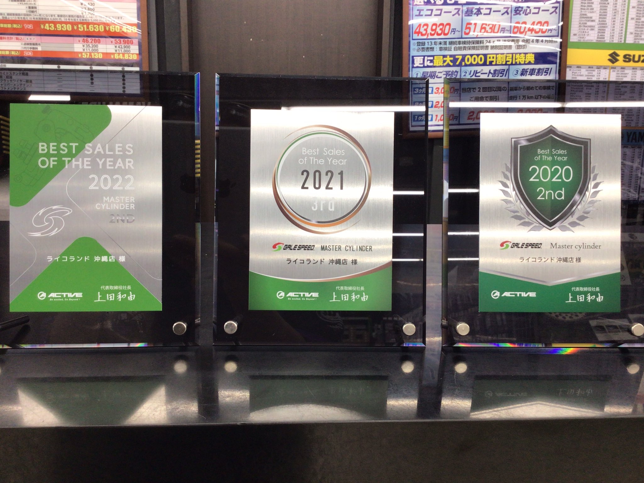ライコランド沖縄店【公式】 on Twitter "今年もアクティブさんのBest Sales Of The Yearに受賞されました‼️