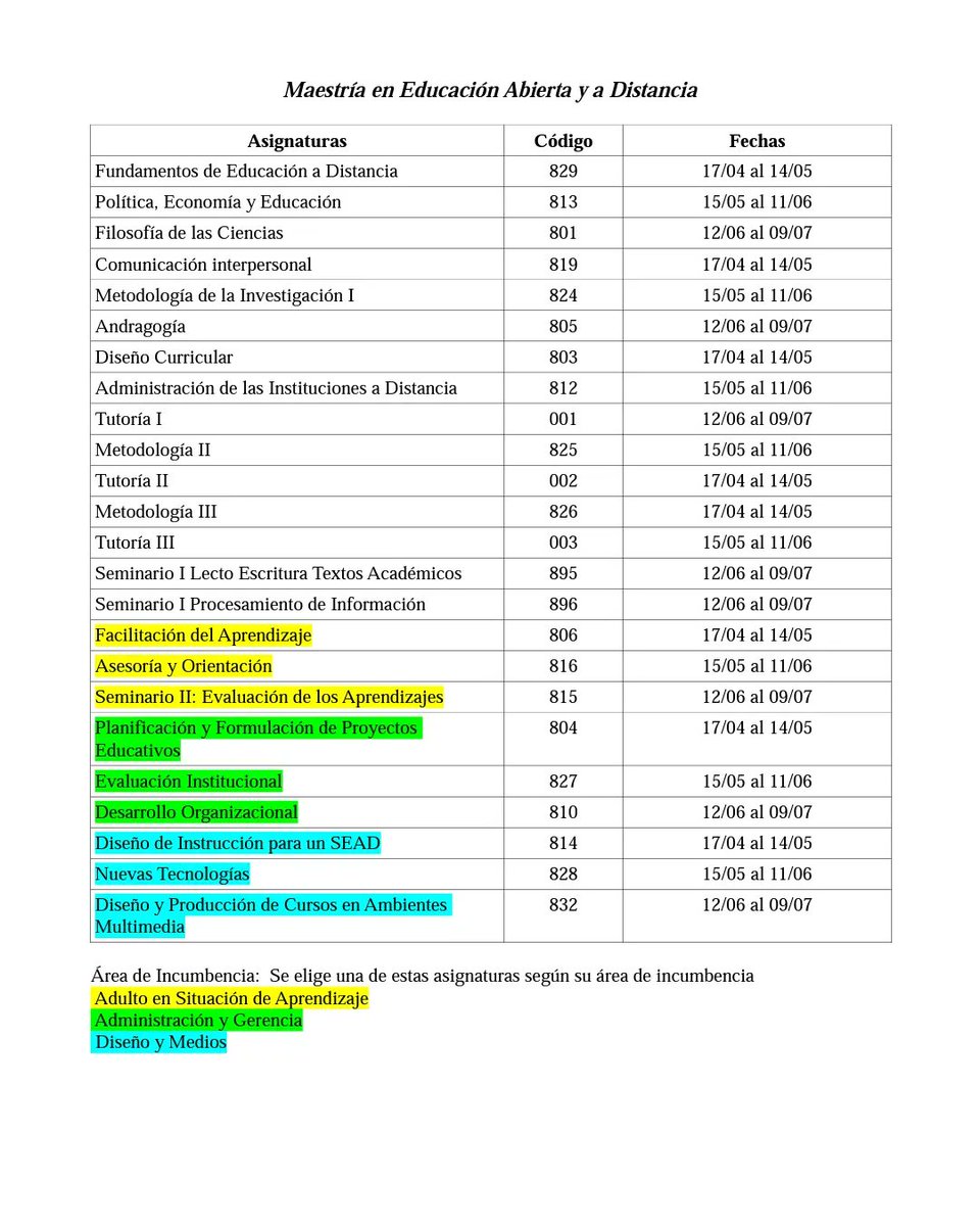 una_dip's tweet photo. El cronograma por cada programa de Maestría para la selección de asignaturas es el siguiente: https://t.co/RRjO9Jt55f
