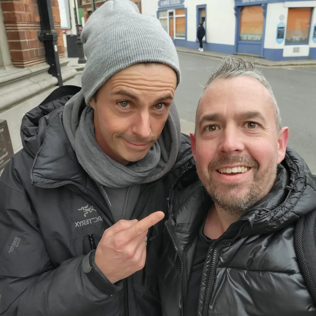 ADOWAussieCoven's tweet photo. From Adam walker’s IG 

https://t.co/Z08vXSVFTU
———————-
Repost from @adzrobert
•
#AnthonyHopkins and #MatthewGoode in Dublin filming Freuds Last Session. 
Absolute gents. https://t.co/LwrTcVOAX6