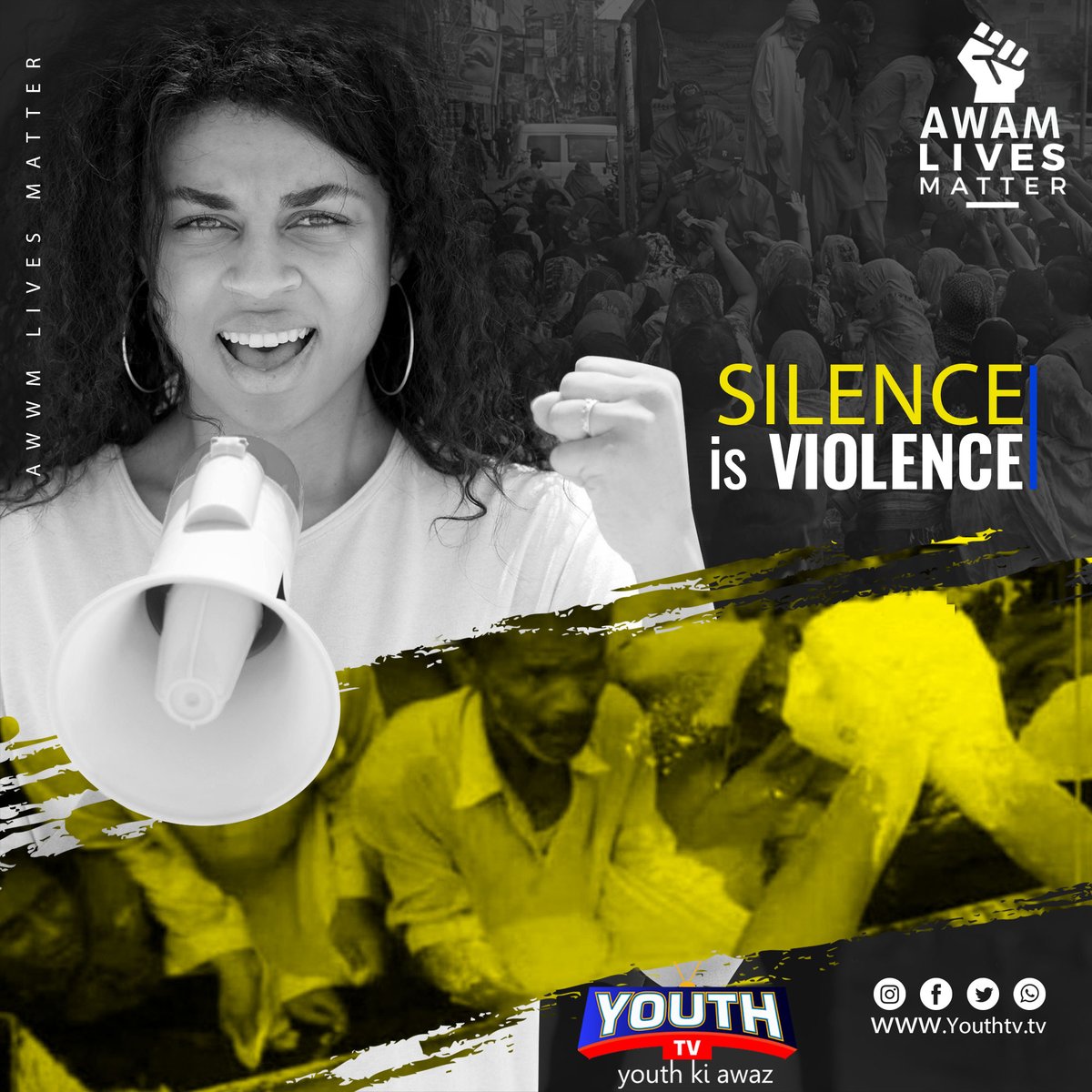 Silence is Violence. Speak now against injustice #NoCommentZeroReach #YouthTV