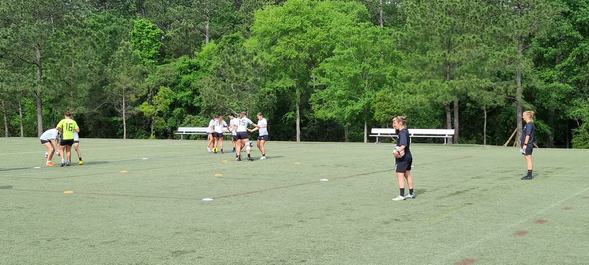 GunnieLove's tweet photo. Day One ✅ Day two ✅ Girls feeling and looking sharp ⚽️ Game Day -1 tomorrow before we play Houston Dash Academy Girls 🥅 #nzss https://t.co/Xpmnq30ELF