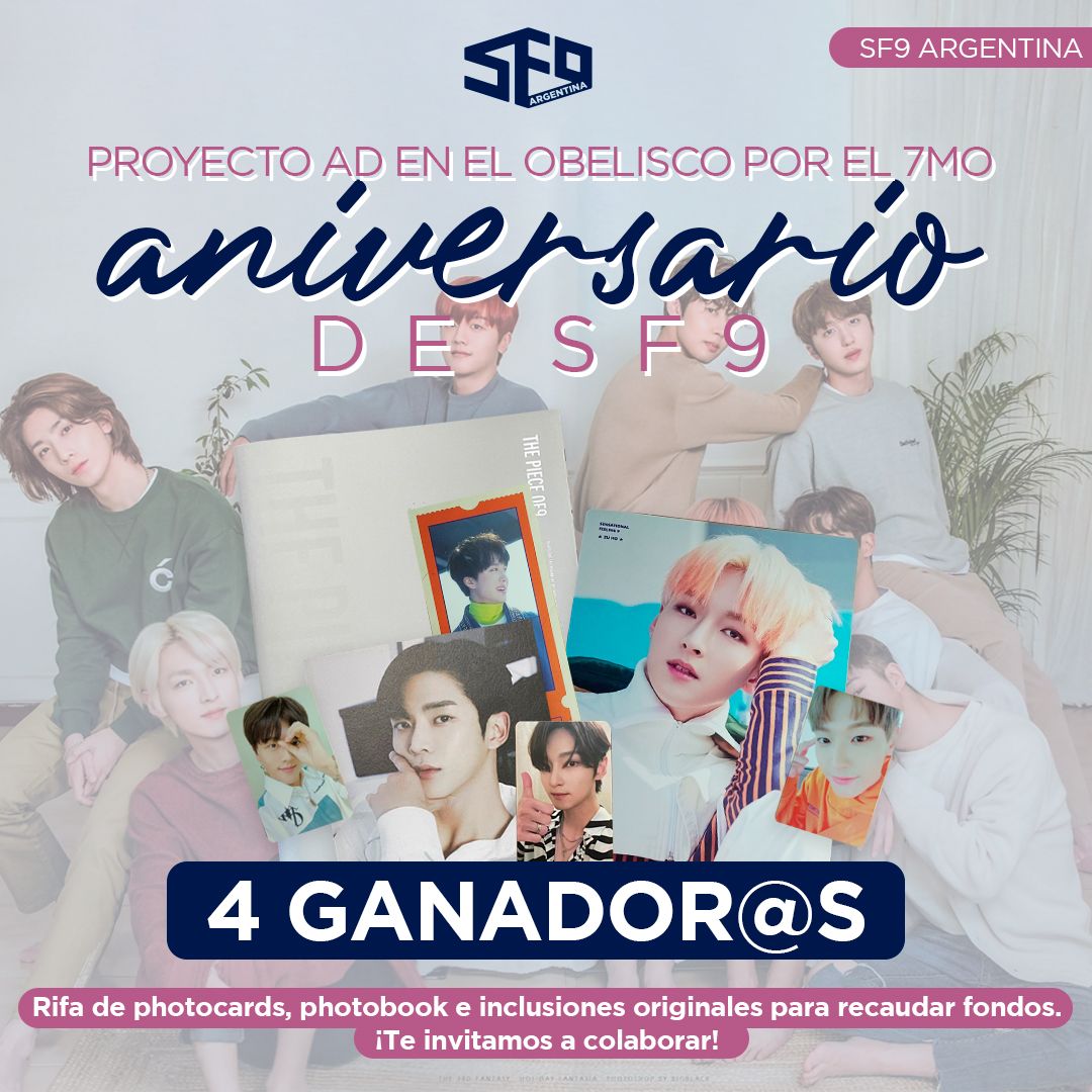 SF9_Argentina's tweet photo. [📢] Proyección en el obelisco por el 7to aniversario de #SF9 

#FANTASY Estamos organizando esta rifa con el fin de poder de cumplir el objetivo de recaudar fondos para poder pagar una proyección al frente del obelisco por el 7to aniversario de SF9 

 #에스에프나인 @SF9official https://t.co/Uc5VdeI1St
