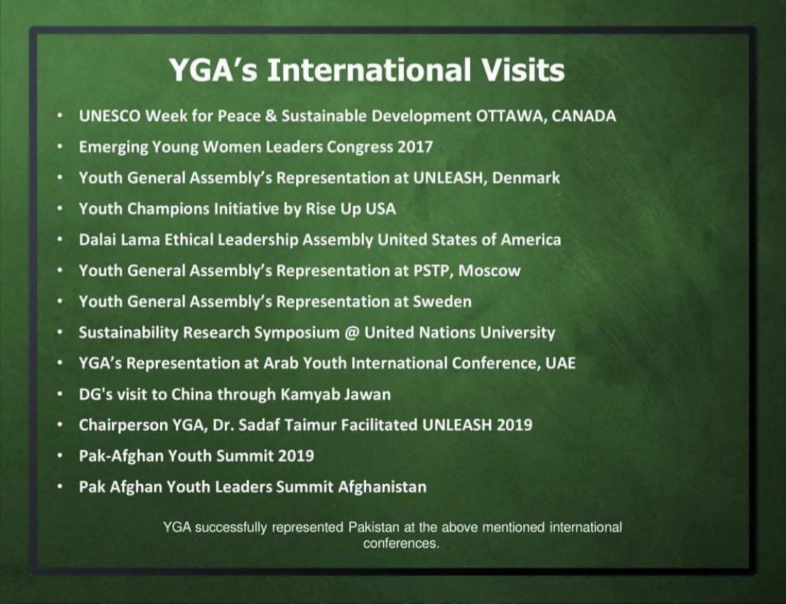 muhammadareebk's tweet photo. @ygapakistan has represented the youth on various parliamentary, governmental, semi-governmental &amp; non-governmental forums and has represented Pakistan at various international conferences. Some of its achievements are attached as slides herewith. https://t.co/PbhC24My72