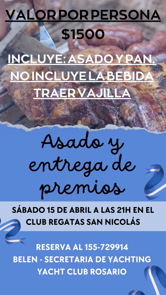 YCRoficial's tweet photo. ASADO REGATA ROSARIO - SAN NICOLÁS https://t.co/beMwqFkt6D https://t.co/HE2HDH8ygv