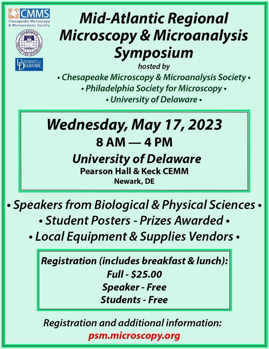 Louisa Mezache (@louisa_mezache) on Twitter photo If you’re a student, you could attend this <a href="/MicroscopySoc/">Microscopy Society</a> and <a href="/MicrobeamSoc/">MicroanalysisSociety</a> meeting for FREE! Registration is free to students and <a href="/MSAStudent/">MSA Student Council</a> offers a Travel Award to attend local meetings. Apply here: forms.gle/dKEtUxs7aJV38C… If you’re a student, you could attend this <a href="/MicroscopySoc/">Microscopy Society</a> and <a href="/MicrobeamSoc/">MicroanalysisSociety</a> meeting for FREE! Registration is free to students and <a href="/MSAStudent/">MSA Student Council</a> offers a Travel Award to attend local meetings. Apply here: forms.gle/dKEtUxs7aJV38C…