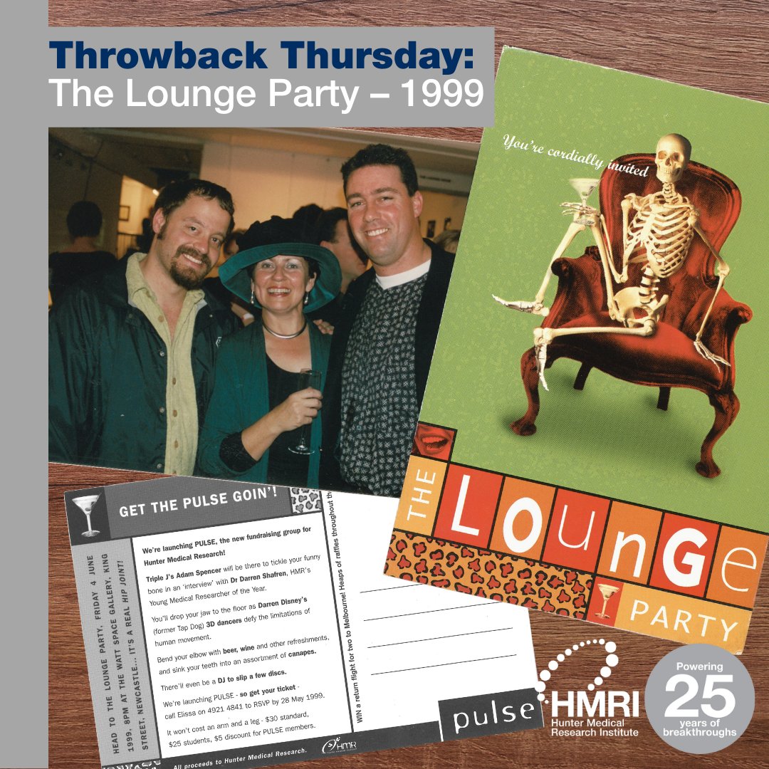 Hunter Medical Research Institute (HMRI) (@hmriaustralia) on Twitter photo #ThrowbackThursday
Triple J breakfast DJ <a href="/adambspencer/">The Spence</a>, HMRI’s first employee Libby & inaugural Young Medical Researcher of the Year award winner, Darren Shafren at the 1st Pulse event, The Lounge Party in June 1999.
Read all about it + what came next: bit.ly/HMRI_LoungePar… #ThrowbackThursday
Triple J breakfast DJ <a href="/adambspencer/">The Spence</a>, HMRI’s first employee Libby & inaugural Young Medical Researcher of the Year award winner, Darren Shafren at the 1st Pulse event, The Lounge Party in June 1999.
Read all about it + what came next: bit.ly/HMRI_LoungePar…