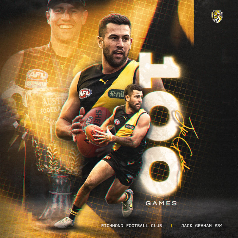 Richmond_FC's tweet photo. 100-game player

... Jack Graham, that is 💛