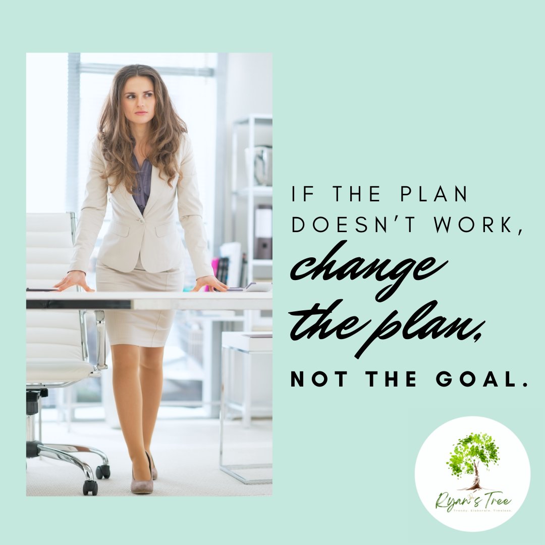 If the plan doesn't work, then change the plan. But don't change your goal! 

#changetheplan #dowhatworks #keepthegoal