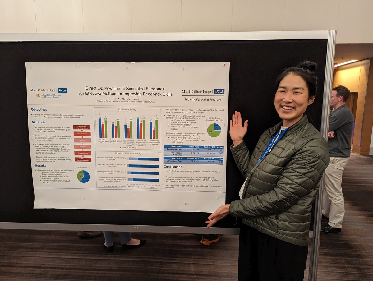 Alan Chin (@alanchinmd) on Twitter photo Great to see <a href="/UCLAPHMFellows/">UCLAPHMFellows</a> Lucia An presenting her work on simulated feedback skills development for pediatric residents at <a href="/APPDconnect/">APPD</a> #appd2023 Spring Meeting!
<a href="/UCLAMCH/">UCLAMattelChildrens</a> Great to see <a href="/UCLAPHMFellows/">UCLAPHMFellows</a> Lucia An presenting her work on simulated feedback skills development for pediatric residents at <a href="/APPDconnect/">APPD</a> #appd2023 Spring Meeting!
<a href="/UCLAMCH/">UCLAMattelChildrens</a>