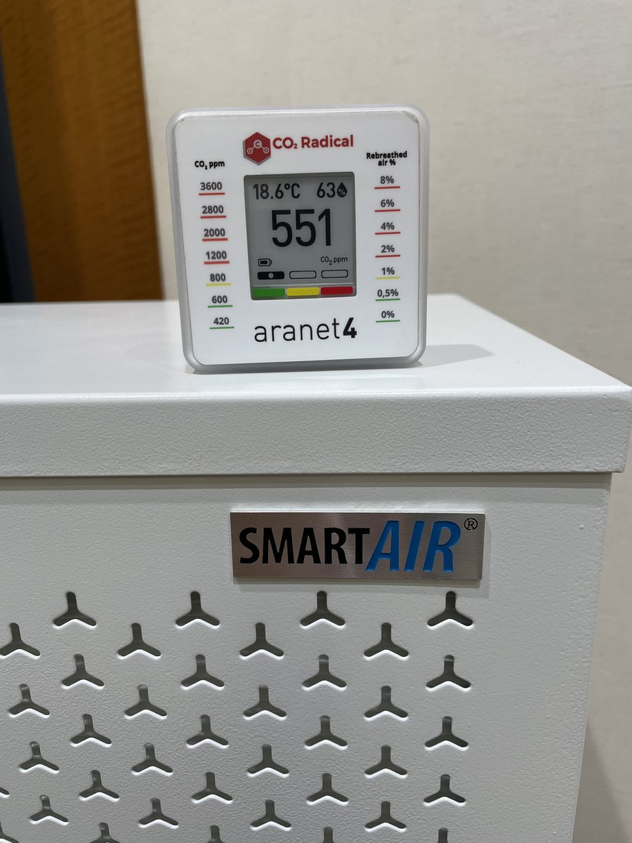 ColinKinner's tweet photo. The air quality in Parliament House is *very* good. Additional layers of protection provided by HEPA filters from @SmartAirFilters @BSTHealth #CleanAirSummit https://t.co/owb7337Nf3