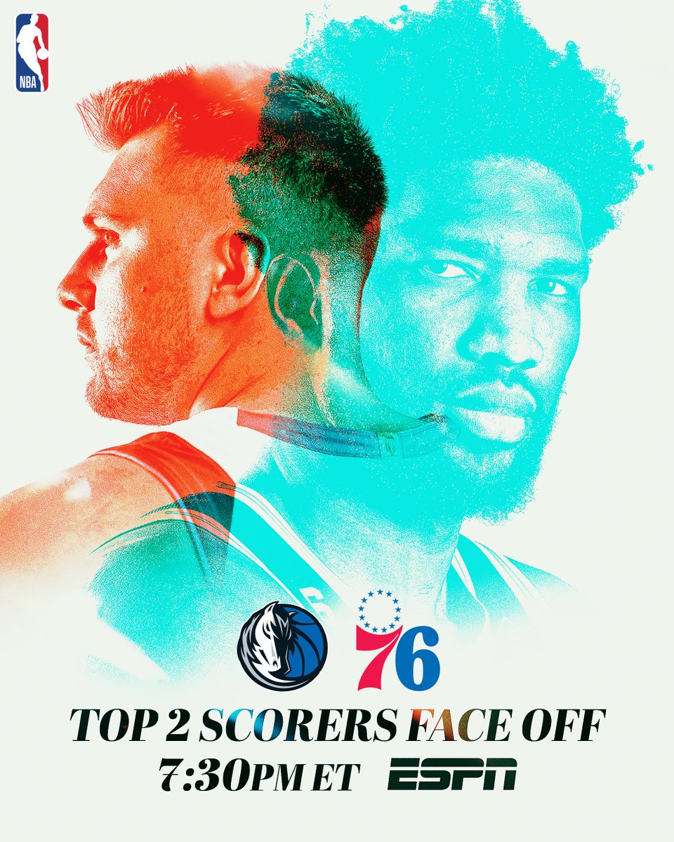 NBA on Twitter "Joel. Luka. Primetime. Mavs Sixers, 7 30pm/et on ESPN"