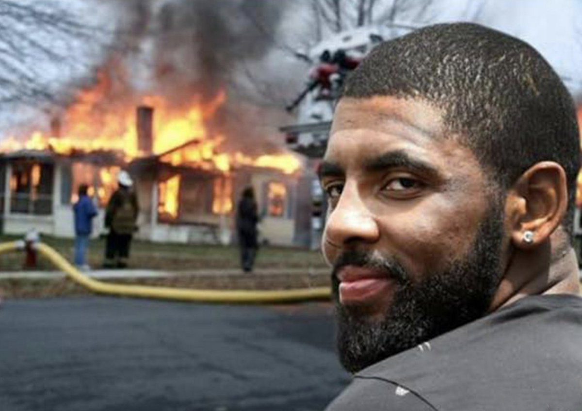 NBAMemes's tweet photo. Kyrie every time he joins a team since leaving Cleveland https://t.co/yIQD0mAJF3