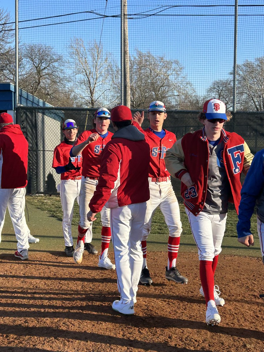 Varsity #SFSBaseball starts the season with a big <a href="/TracSports/">Trac Sports</a> victory over Fremont Ross, 7-1! Congratulations Head Coach Bobby Edgell on his first career win. #PrideAndTradition #GoKnights