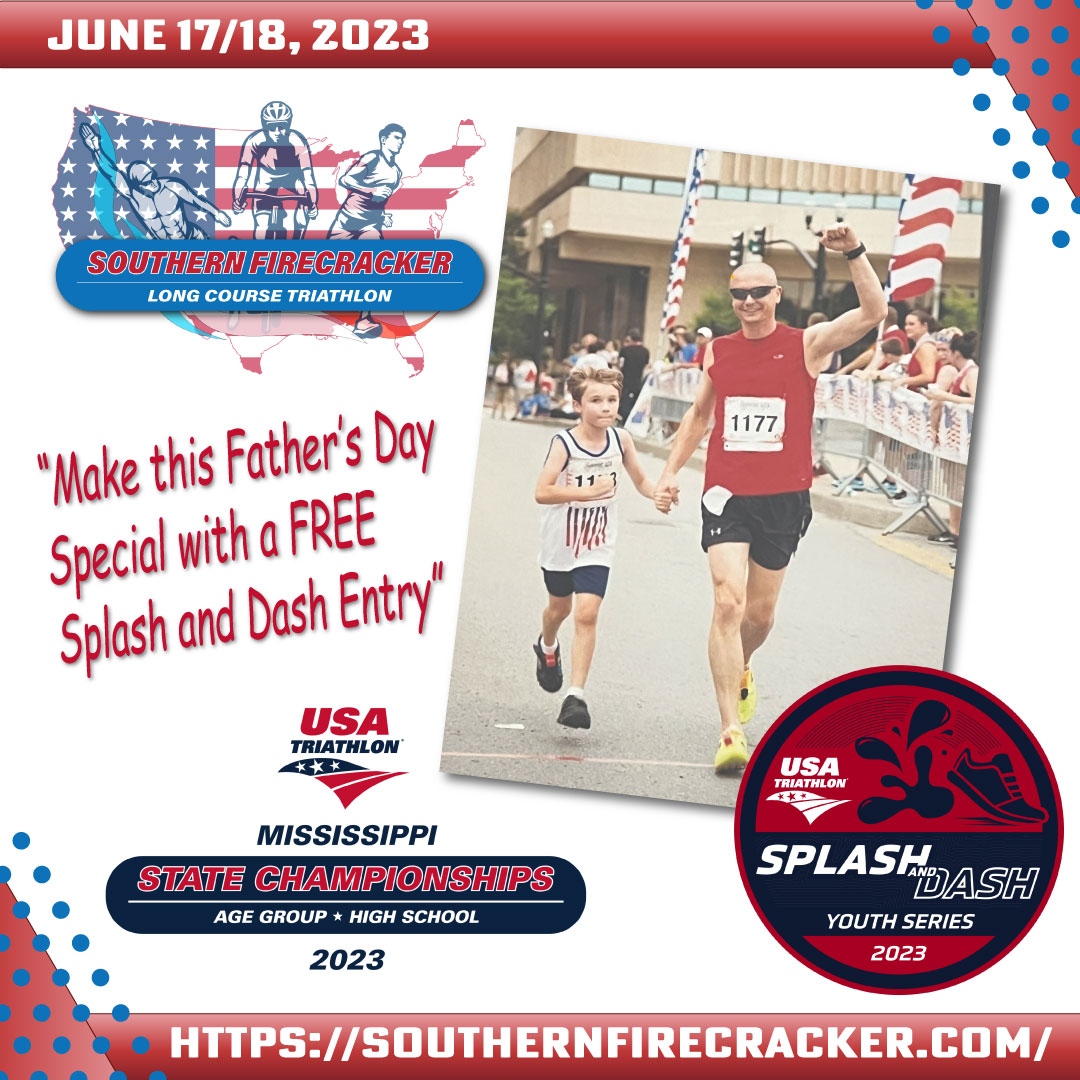 Every stride feels like a victory as you approach the end of this grueling race. But it's not just any race - it's Father's Day, a moment you will cherish forever.

southernfirecracker.com

#fathersdaymoment #youthseries #triathlonlife #triathlon #USAT #USATriathlon
