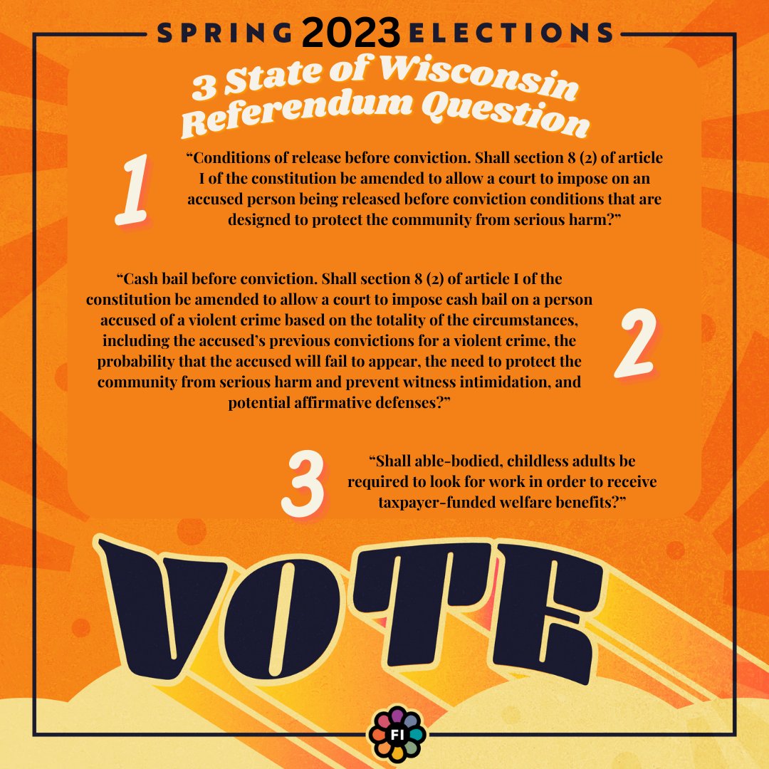 AboutFreedomInc's tweet photo. There are 6 referendum questions on your ballot this coming #WIElection! Take time to read the referendum questions, so that you have an idea of where you stand on each question! 🗳️Find out what's directly on the ballot by going to https://t.co/6OBLjmxXfS & enter your address! https://t.co/8Z0cA60tQZ