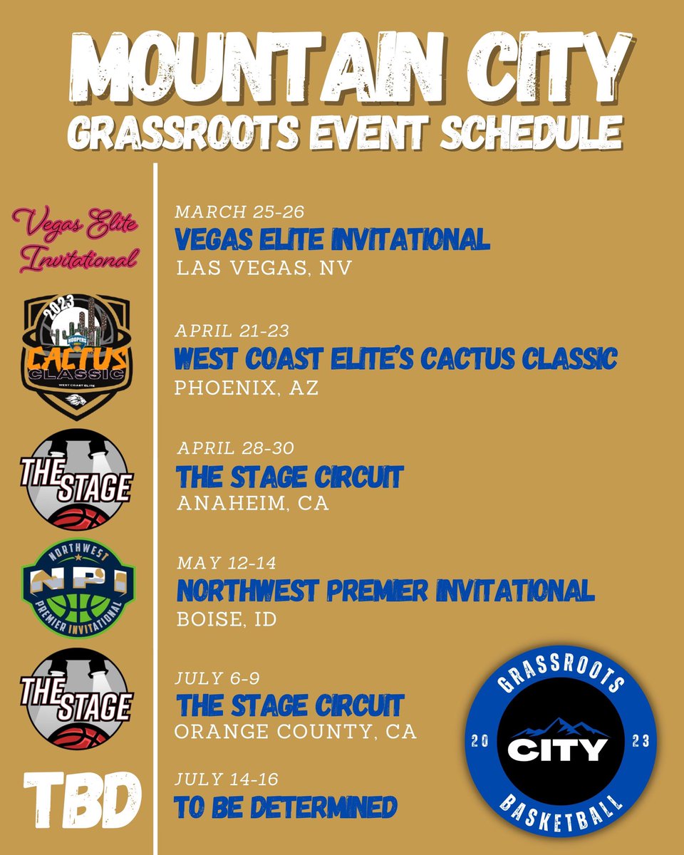 MtnCityHoops's tweet photo. Mountain City Grassroots Travel Schedule ✈️

Looking forward to a great Spring &amp; Summer with our guys! https://t.co/vQQdA53ccP