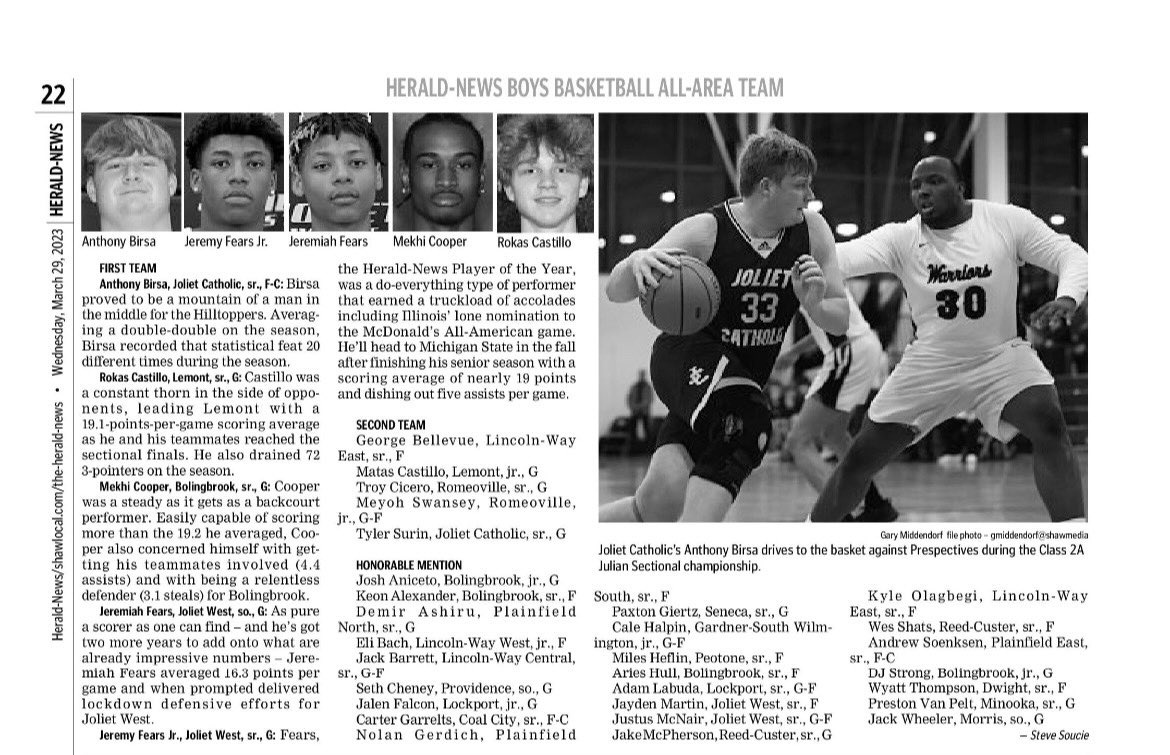 jcabasketball's tweet photo. Congrats to @AnthonyBirsa and @SurinTyler for making the Herald News All Area Team!  #gohill #cultureofJOY https://t.co/5KhrayKoGJ