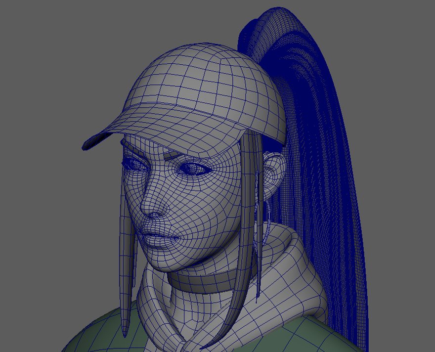 faycrest's tweet image. Retopo progress for Drift Princess on todays stream. Next we tackle that hair! :D 

#3dmodeling #characterart  #retopology #zbrush  #indiedev