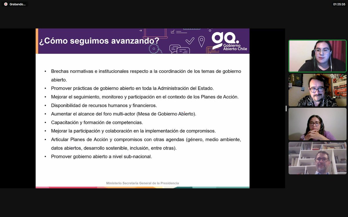Hoy en el curso de #GobiernoAbierto del profesor <a href="/redmatriz/">Álvaro V. Ramírez-Alujas 👾</a> para el <a href="/mggpudechile/">Magíster en Gobierno y Gerencia Pública - UChile</a>, nos visitó Claudia Montero del equipo de la @CIPyT_gob con quien conversamos sobre <a href="/GobAbiertoCL/">Gobierno Abierto Chile</a>, hoja de ruta de #EstadoAbierto y mucho más! ¡Gracias Totales! Más info acá: ogp.gob.cl