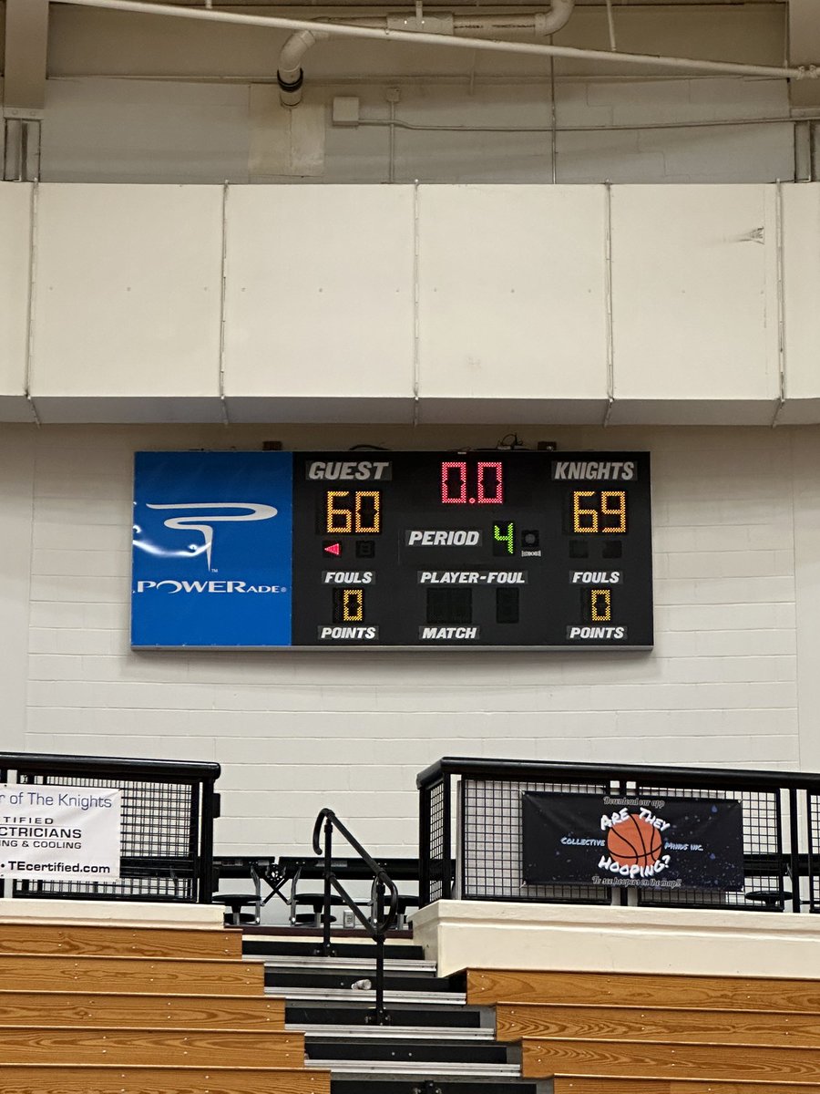 CHSKnightsBball's tweet photo. A solid 69-60 W for the coaching staff in the annual Coaches vs 8th Grade Team game. Coach Perk & @coach_cribbs in double figures. Barksdale w/ a career-low 7 3’s. @CoachKenDuncan with the double double (rebounds/assists). Coach Ant w/ the lockdown D. #AnotherOne #Undefeated https://t.co/sV9y4KKp1D