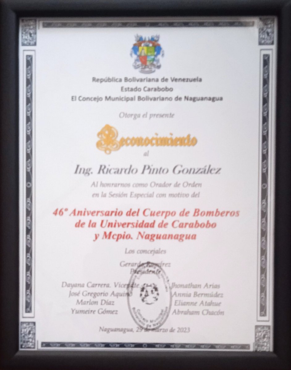 repintog's tweet image. 29/03/2023
Sesión Especial del Concejo Municipal de Naguanagua por 46 Aniversario del Cuerpo de Bomberos de la Universidad de Carabobo y municipio Naguanagua

@bomberuc 
Disciplina, Estudio, Abnegación