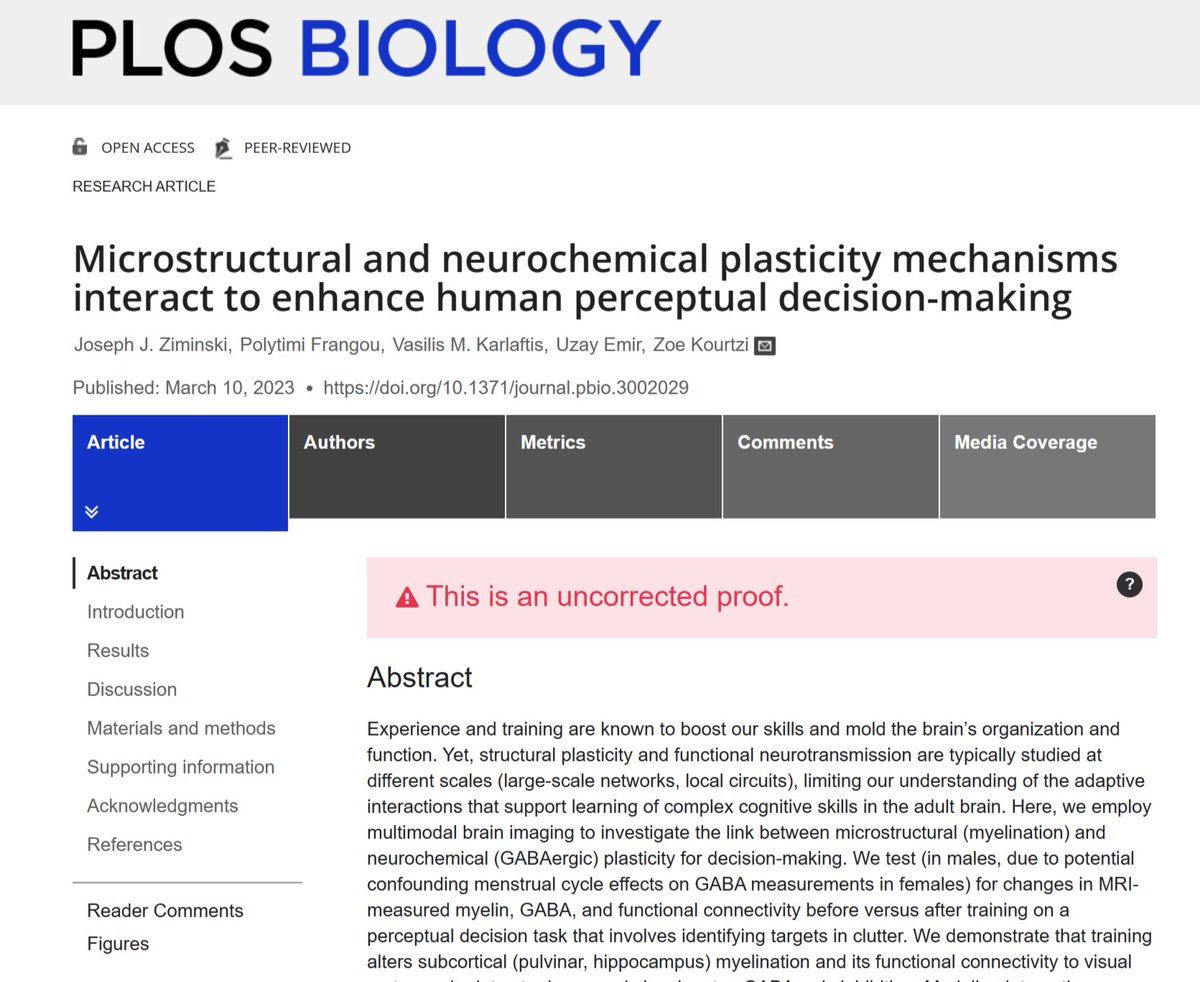 Purdue Autism Research Center (@purdueparc) on Twitter photo Dr. Uzay Emir has another publication with <a href="/CambridgeABL/">Adaptive Brain Lab</a> ! #plasticity #myelination #GABAergic #thalamocortical #PLOSBiology
Read it here: plos.io/3YHNvdR Dr. Uzay Emir has another publication with <a href="/CambridgeABL/">Adaptive Brain Lab</a> ! #plasticity #myelination #GABAergic #thalamocortical #PLOSBiology
Read it here: plos.io/3YHNvdR