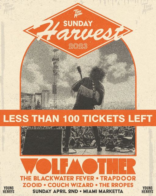 Yo GC! Get in on this! This sunday! It's gonna sell out! Wolfmother! w/ The Blackwater Fever, Trapdoor Zooid, Couch Wizard, The RRopes Sun April 2nd Miami Marketta Tix: tickets.oztix.com.au/.../cec3bfad-d…...