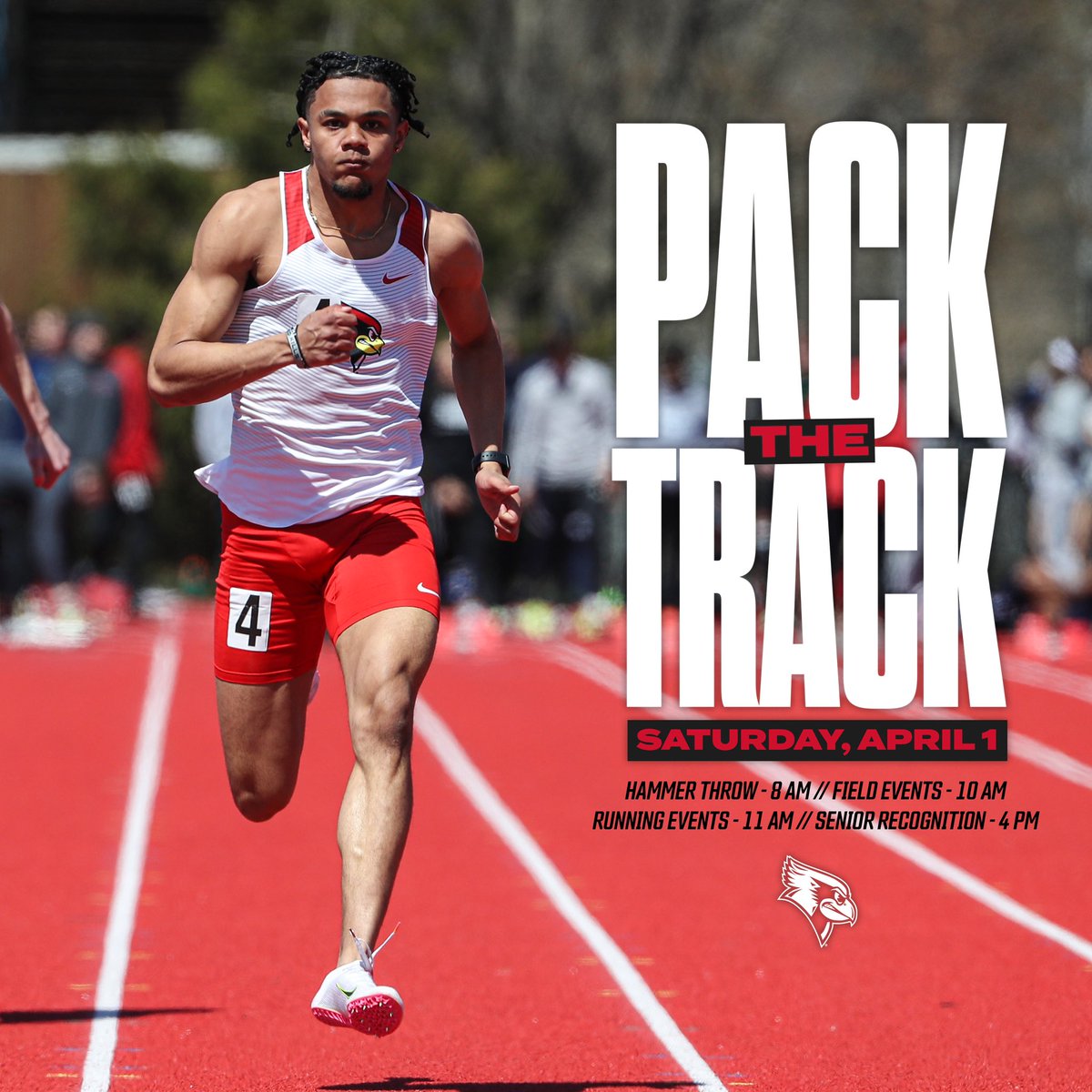 Illinois State Athletics (@isuredbirds) on Twitter photo PACK THE TRACK🤩
<a href="/RedbirdTFXC/">Illinois State Track & Field/XC</a> hosts the Redbird Challenge this Saturday, April 1 at the Redbird Outdoor Track & Field Complex! PACK THE TRACK🤩
<a href="/RedbirdTFXC/">Illinois State Track & Field/XC</a> hosts the Redbird Challenge this Saturday, April 1 at the Redbird Outdoor Track & Field Complex!