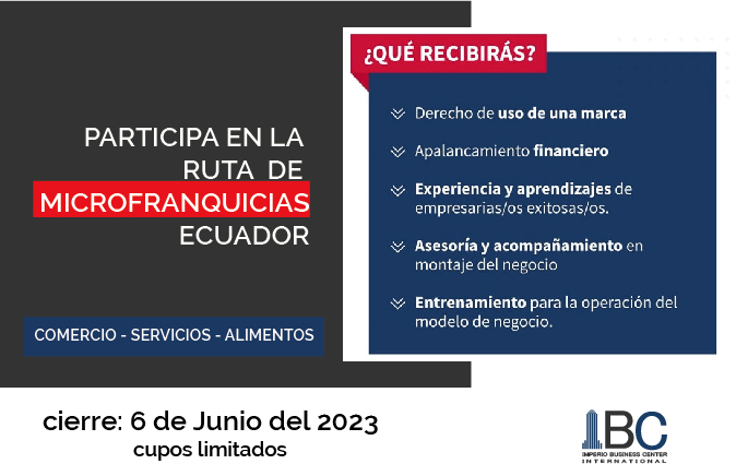 redmipymesec's tweet photo. Proyecto emprendedor!!!
Con una Microfranquicia, crea tu propio negocio,  menores riesgos para la implementación, además  apoyo financiero hasta por $3.000,00* para la puesta en marcha. *aplican restricciones
@AsoHotelAzuay @CooperativaJEP @cooperativacrea 
#microfranquicias https://t.co/W8v3ZncsKj