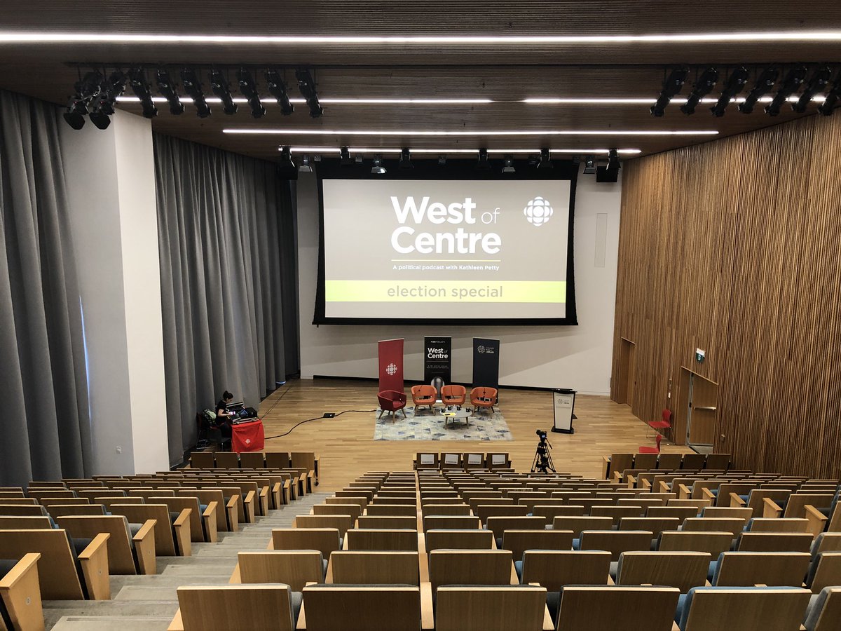 Our setup is ready for tonight’s @WestofCentreCBC live event.