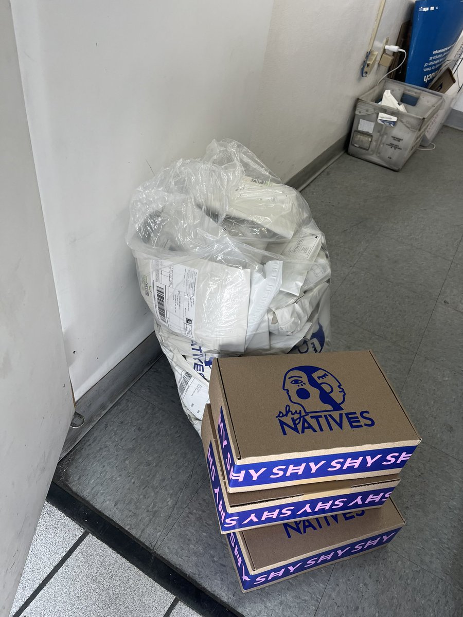 Yay! Big Mail Drop off on Sample Sale day! ❤️🫶 There are still Tara Bras available on our website, www.shynatives.come ✨