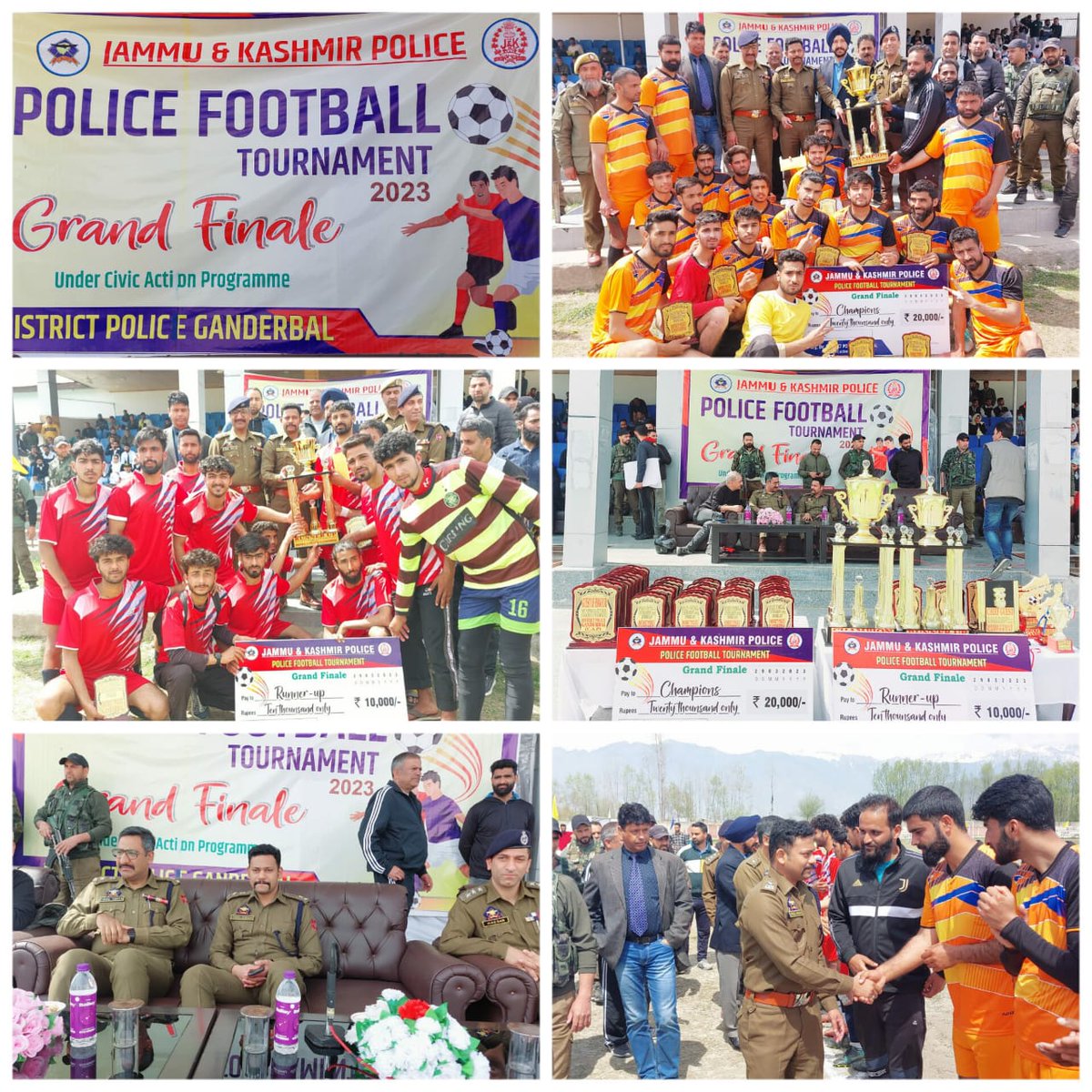 RisingKashmir's tweet photo. #Football #Tournament concludes in #Ganderbal: #FC #Tulamulla #defeats #Athwas #FC in #Grand #Finale
@Gbl_Police
@KashmirPolice
https://t.co/5UtgJADE7H https://t.co/99sjfG77IM