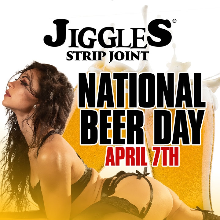 IndyJiggles's tweet photo. 🍻APRIL 7🍺
Join us for NATIONAL BEER DAY!
ALL BEER, ALL DAY SPECIALS!
Imports $3, Domestics $2
.
.
.
#NationalBeerDay #BeerDrinker #BeerLover #Beer #IPA #PaleAle #Lager #DraftBeer #DomesticBeer #ImportedBeer #AllThingsBeer #Jiggles #StripJoint #Indy #Indianapolis #IndyStripClubs https://t.co/n0FCwJUFdQ