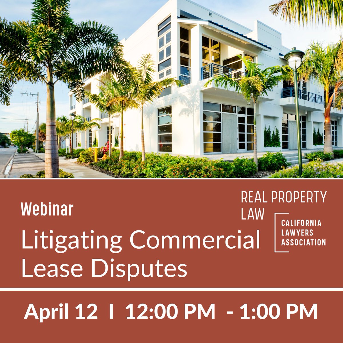 CLARealProperty's tweet image. Register Now | April 12

Join Speakers Andrew E. Hall and Steven W. Blake for "Litigating Commercial Lease Disputes" while earning 1 hour of MCLE credit.

Register here: buff.ly/42j236G

#CommercialLitigation #RealProperty #RealPropertyLaw #Commercialeasing