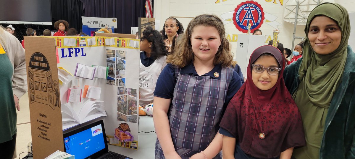 Mucker2ndgrade's tweet photo. @LFPL these young ladies visited ALL of the branches to prepare for our Showcase! Their presentation was Awesome! @JCPSKY @AudubonES #projectbasedlearning https://t.co/FxPTkcEppL