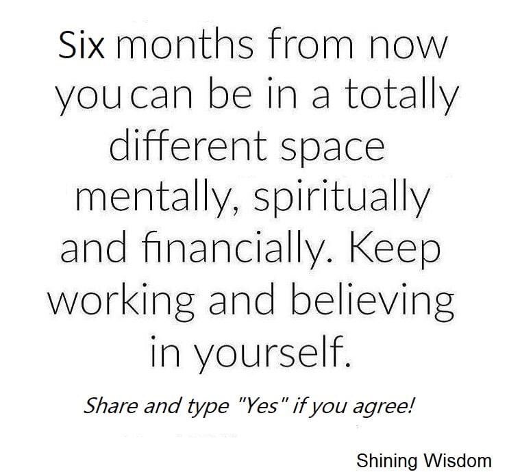 Shining_Wisdom's tweet photo. You can make so many positive changes and achieve so much in six months. ✨🦁✨

#motivational #empowerment #inspiration #guidance #wisdom #goalsetting #positivemindest #selfimprovement #lifelessons #personaldevelopment  #personalgrowth #success #goals #achievement https://t.co/wDg7NJs7nu