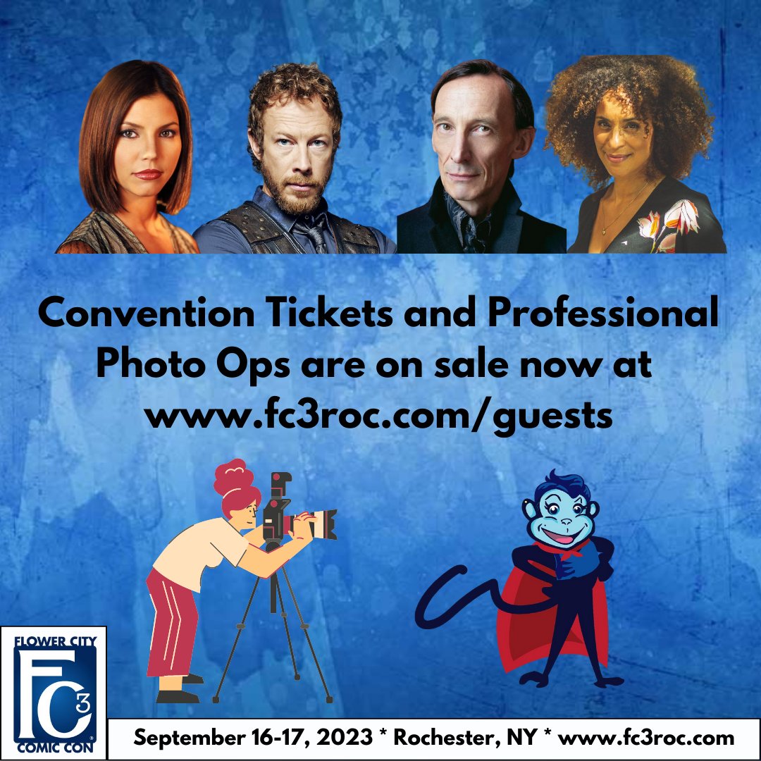 fc3roc's tweet photo. Excited to meet your favorite guest at #fc32023? Ticket Sales and Photo Ops are on sale now at https://t.co/epEd43tCEL! You must have a ticket for admission for your photo op! All guests are scheduled for both Saturday and Sunday! #WhereItAllComesTogether https://t.co/nqNZKDImCp