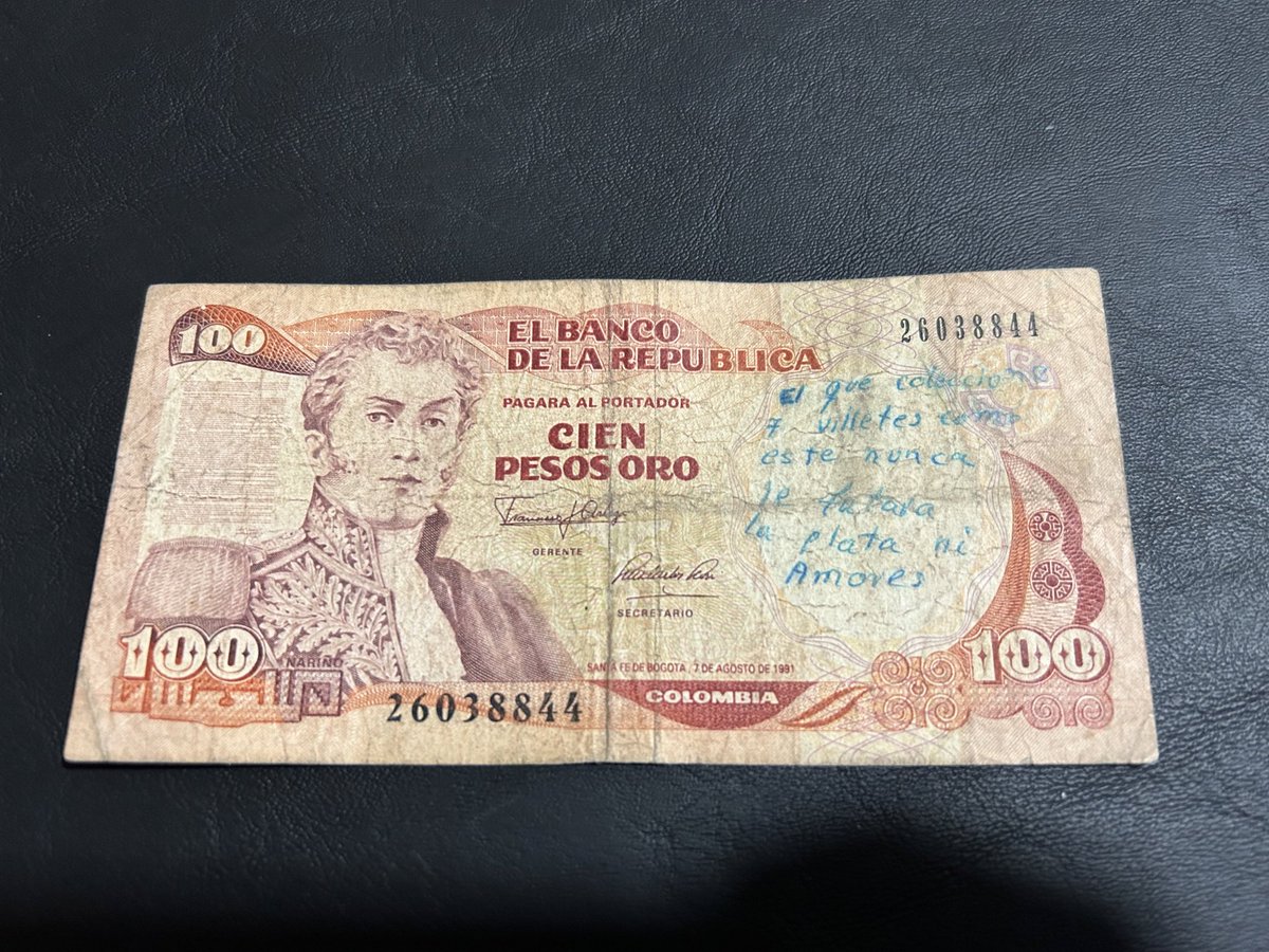 juancotamo's tweet photo. @Juam__Piter “El que coleccione 7 villetes como este nunca le faltará la plata ni Amores” https://t.co/bmxO8EqGe2
