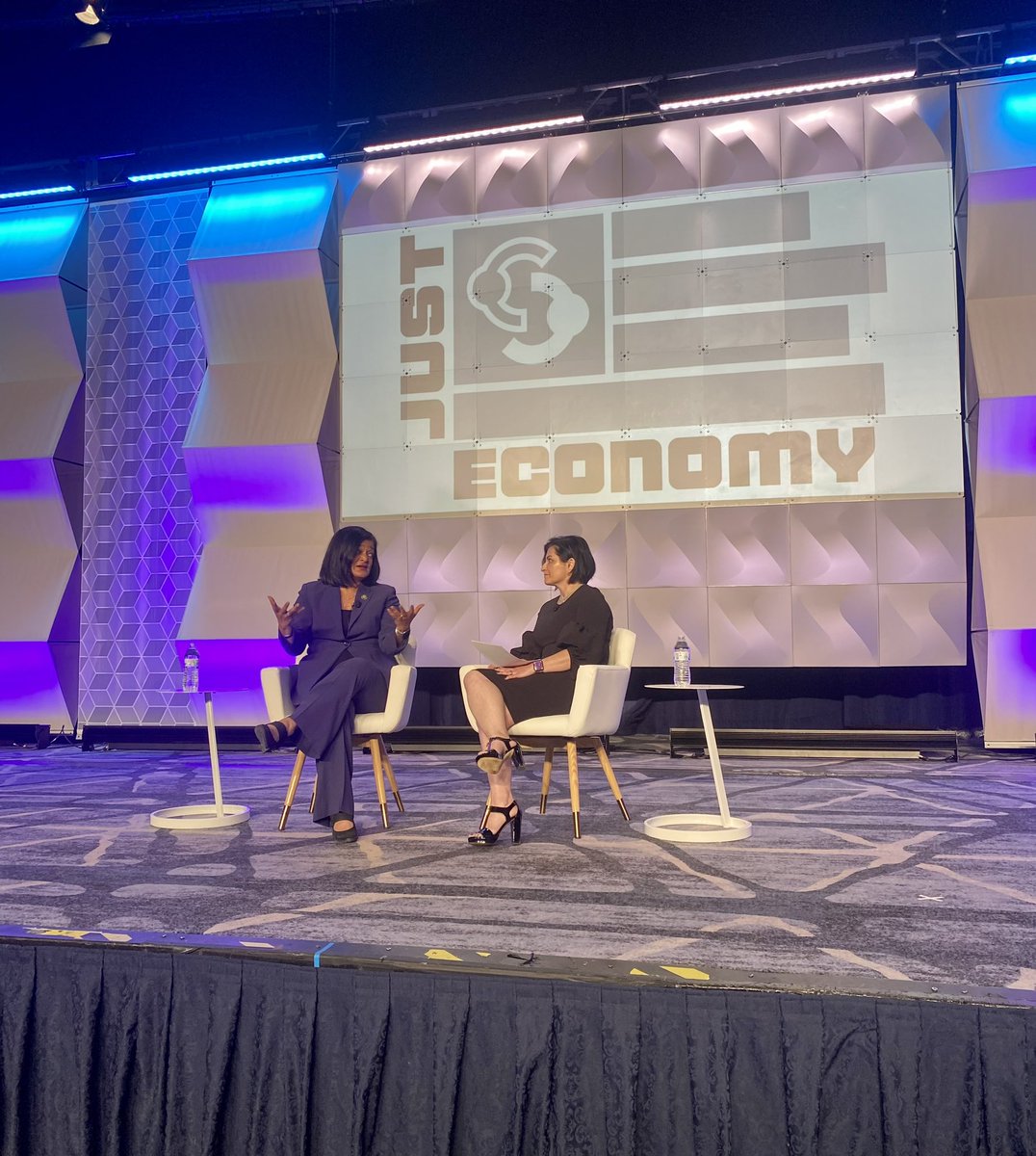 RepJayapal's tweet photo. It was great to join @NCRC and @marisacalderon tonight to discuss how we can build a just economy that works for everyone. Congress must set an agenda with policy that makes a real difference in the lives of working people, and that’s exactly what I’m fighting for. https://t.co/TY91DktiZA