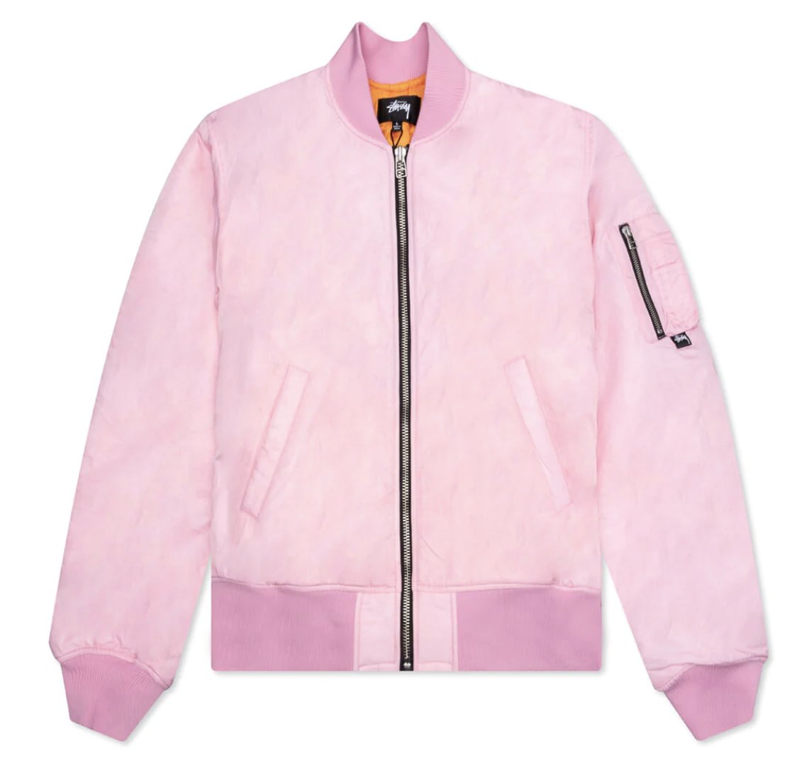 2023ss stussy DYED NYLON BOMBERボンバージャケット-