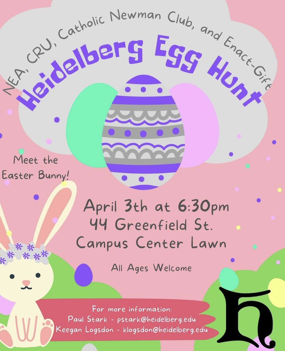 CatholicHu's tweet photo. You won’t want to miss this fun event!! 🐣🌷✝️ https://t.co/s3UzZ7Bt1R